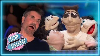 Simon Cannot BELIEVE How Rude Puppet Simon Is  On Americas Got Talent 2023  Top Talent [upl. by Kcirdet]