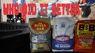 Kinsgsford Briquettes vs Royal Oak Briquettes vs BampB Briquettes Who Burned the Longest [upl. by Laersi]