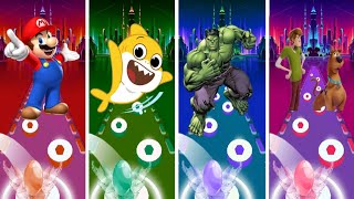 Mario Coffin Dance 🆚 Baby Shark 🆚 Venom 🆚 Scoob [upl. by Farlie]