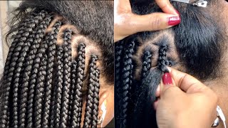 BRAIDS CLASS Perfect your box braids no lumps no bumps  Dipping technique to remove stiffness [upl. by Tonneson]