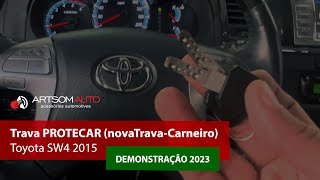 Demonstração Trava de Segurança Protecar chave MultiPonto Toyota SW4 2015 nova TravaCarneiro [upl. by Letha]