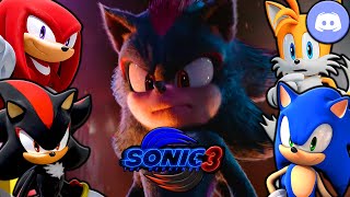 Sonic Tails Knuckles and Shadow React to The Sonic 3 Movie Trailer [upl. by Constant231]