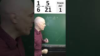 CÓMO SUMAR Y RESTAR FRACCIONES Truco del UNO Matemáticas Básicas [upl. by Llennyl]