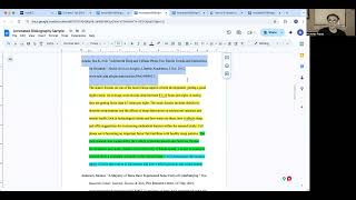 Annotated Bibliography Draft Overview [upl. by Ramor]