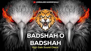 Badshah O Badshah  High Gain   Sound Check  djsong [upl. by Durrej632]