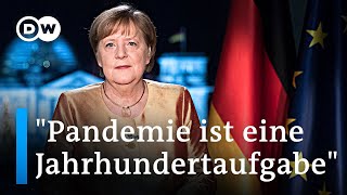 Neujahrsansprache der Bundeskanzlerin Merkel für das Jahr 2021  DW Nachrichten [upl. by Imailiv]