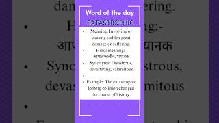 quotCatastrophic Explained Learn the Meaning and Synonymsquot vocabulary viralshorts [upl. by Anilatak]