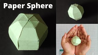 How to Make Paper Sphere  3D Ball Made of Paper  Easy Design [upl. by Salkin]