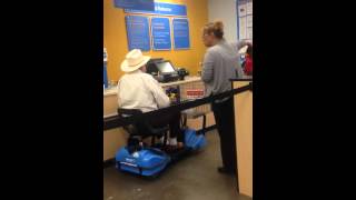 WalMart manager loses control [upl. by Airetnohs]