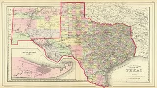 Map of Texas Counties 1890 [upl. by Agathy757]