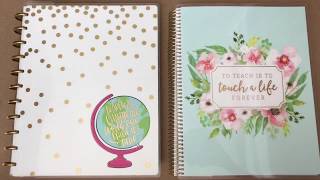 Happy Planner Teacher Planner Versus Recollections Teacher Planner Comparison [upl. by Walther289]