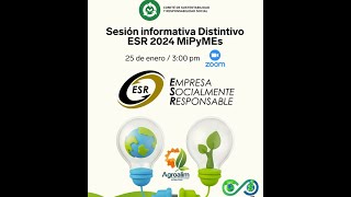 Sesión informativa Distintivo ESR 2024 Mi Pymes [upl. by Annaehs521]