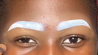 WHITE EYEBROWS TUTORIAL  How to do Bleached eyebrows on Dark Skin [upl. by Akimahc]