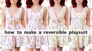 How To Make A Reversible PlaysuitRomper with pockets  Sewing Tutorial  Gayle Playsuit [upl. by Nele]