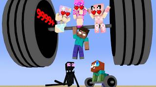 Monster School  WHO IS THE STRONGEST CHALLENGE 2  Minecraft Animation [upl. by Ynneh]