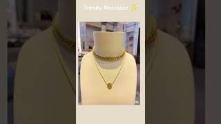 Gold Trendy Necklace for Girls 💕👌 l gold necklace trending design fashion jewellery trend [upl. by Leonsis]