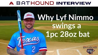 Why Lyf Nimmo swings a 1pc 28oz bat [upl. by Noslien]