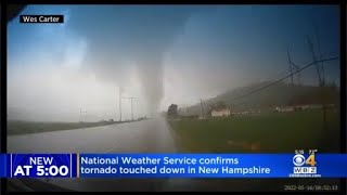 NWS confirms tornado touched down in New Hampshire [upl. by Ynamad]