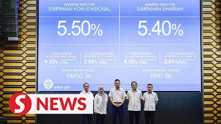 EPF declares 55 dividend for conventional savings for 2023 [upl. by Nnylirej]