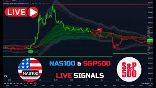 🔴Live NAS100 amp SampP 500 AI Signals 5m Chart Free NASDAQ US 100 Stock SP500 Trading Prediction Live [upl. by Peers]