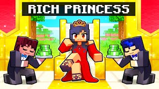 Playing as a RICH PRINCESS in Minecraft [upl. by Annasiul]