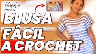 Teje una BLUSA A CROCHET TUTORIAL PASO A PASO  Hermosa Blusa a Crochet en 2 Colores [upl. by Yhtimit]