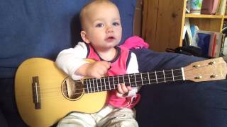 Baby Singing and Playing Ukulele [upl. by Yerak530]