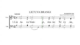 lietuva brangi SATB Dainu šventė 2018 repertuaras [upl. by Llerrod]