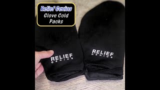 Review of Relief Genius Cold Ice Pack Gloves [upl. by Olracnaig]