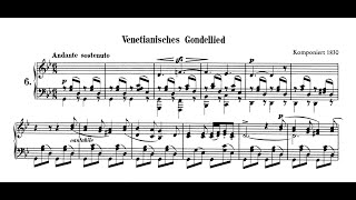 Mendelssohn  Song without Words Op 19 No 6 quotVenetian Gondola SongVenetianisches Gondelliedquot [upl. by Jt]