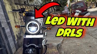 Royal Enfield Interceptor 650 Headlight Modification  Led With Drls⚡️ [upl. by Zeralda]