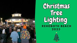 Christmas Tree Lighting and Holiday Market  Rehoboth Beach Delaware [upl. by Fiske]