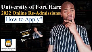 2022 Online Applications  How to reapply at the University of Fort Hare [upl. by Hubey21]