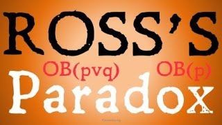 Rosss Paradox Deontic Logic [upl. by Ydaf393]