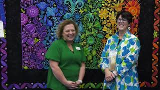 Karen K Buckley COLOR SPLASH GARDEN  2024 AQS Quilt Contest  Lancaster 1st Place Winner [upl. by Ahsrop]