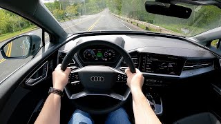 2024 Audi Q4 etron  POV Test Drive [upl. by Hardi827]