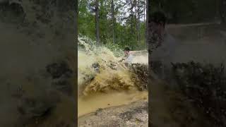 CANAM FOURWHEELER TEARS THROUGH MUD HOLE [upl. by Nyliahs975]