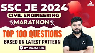 SSC JE Civil Engineering Marathon 2024  Civil Engineering 100 Most Important Questions  Rajat Sir [upl. by Oribel]