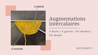 Tutoriel tricot 💡 Augmentations intercalaires à lendroit M1R  M1L [upl. by Elise797]