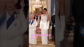 The First Lady Melania Trump stuns in white outfits shorts melania trump firstlady donaldtrump [upl. by Rakso]