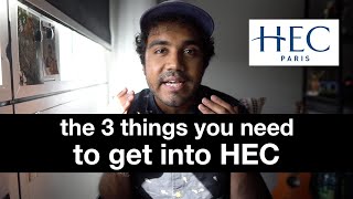 STUDY IN FRANCE The 3 things you NEED to get admission into HEC Paris [upl. by Soluk]