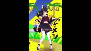 Ookami Mio dancing to Caramelldansen [upl. by Yellah]