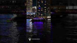 Sunseeker Manhattan 60 on an night cruise on Miami River yachtlifemiami [upl. by Merralee]