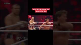 cmpunk tags in Chris Jericho for best hot tag ever video wwe jokes fyp foryou shorts short [upl. by Enutrof397]