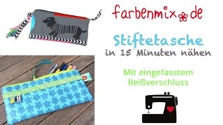 Stiftetasche in 15 Minuten nähen mitmachen [upl. by Edeline595]