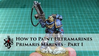 How to Paint Ultramarines  Primaris Space Marines Part 1 of 3  Lieutenant Intercessor Basic Armour [upl. by Aimee]