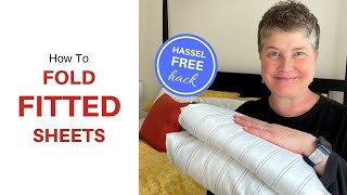 How To Fold Fitted Sheets the Easy Way  Hassle Free Hack [upl. by Eamon216]