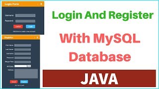 JAVA  How To Create Login And Register Form With MySQL DataBase In Java Netbeans [upl. by Iana597]