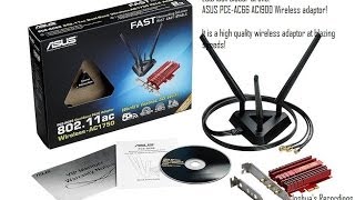 ASUS PCEAC68 AC1900 Wireless Adaptor Overview [upl. by Kulsrud766]