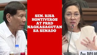 Sen Risa Hontiveros at PRRD Nagkasagutan sa Senate Blue Ribbon Committee Hearing senatehearing [upl. by Gascony]